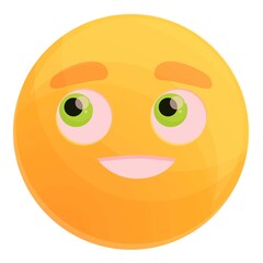 Happy smile icon. Cartoon of happy smile vector icon for web design isolated on white background