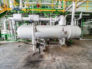 Fototapeta na wymiar Level switch of flash tank steam turbine systems in Biomass power plant