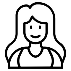 woman outline style icon