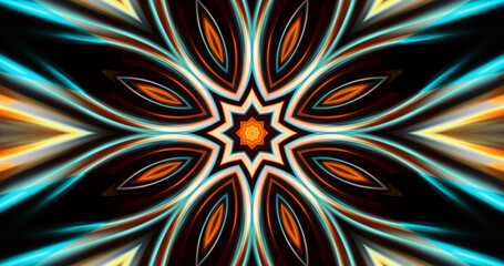 Abstract kaleidoscope shapes background