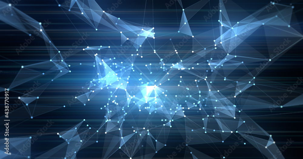 Poster concept plexus connection with lines and points background