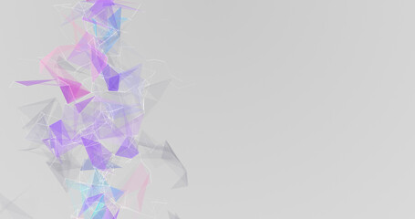 Abstract plexus shape, lines connections background