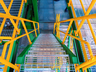 Ladder of step were used in power plant.