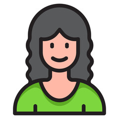 female color line style icon