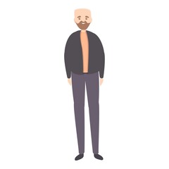 Bald man icon. Cartoon of Bald man vector icon for web design isolated on white background