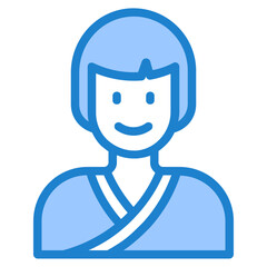 female blue style icon