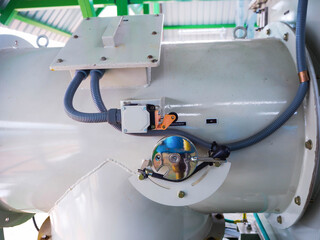 Damper of air inlet of boiler in biomass power plant.