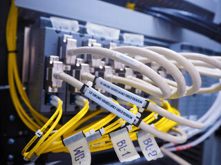 Wiring of control cable in control panel of DCS systems.