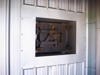 Manhole of Heat recovery steam generator in power plant.
