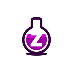 Laboratory Glass Color Icon Letter Z