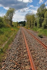 Fototapeta premium voie de chemin de fer à Viam, (Corrèze) 