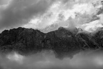 fog over the mountains