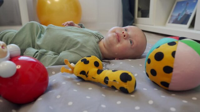 Baby burp after feeding, burping baby. High quality 4k footage