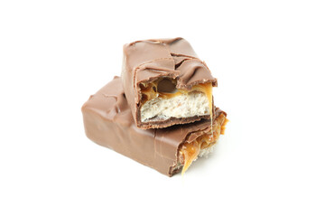 Tasty candy bar isolated on white background