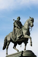 Fototapeta na wymiar Equestrian Statue of King John of Saxony in Dresden, Germany