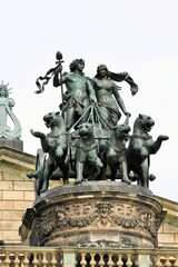 Fototapeta na wymiar Main detail of Dresden’s Semper Opera House - Germany