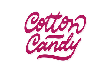 Cotton Candy vector lettering