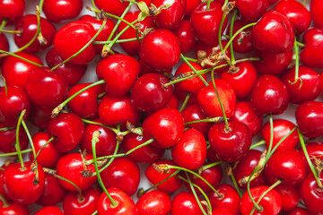 Background with a lot of cherries