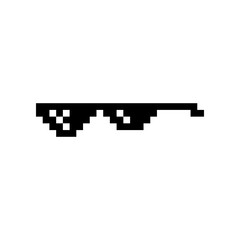 Boss glasses meme vector illustration. Thug life design.