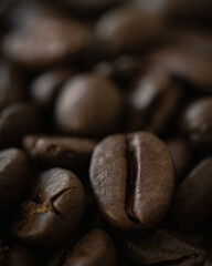 Kaffeebohnen Nahaufnahme