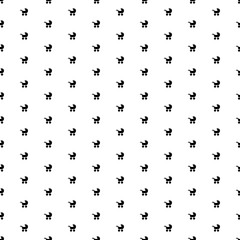 Square seamless background pattern from geometric shapes. The pattern is evenly filled with black baby carriage symbols. Vector illustration on white background