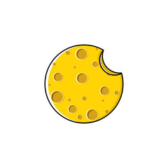 Fototapeta premium moon design with cheese texture