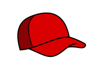 Baseball cap red vector