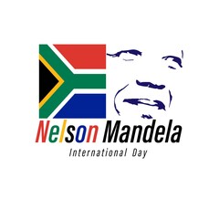 Vector illustration for International Nelson Mandela day - obrazy, fototapety, plakaty