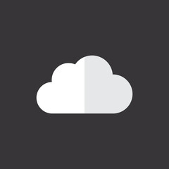 cloud in flat style with long shadow