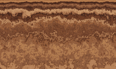 Brown soil layer. Weathered sediment strata. Cross sectional of soil and clay bedding. - obrazy, fototapety, plakaty