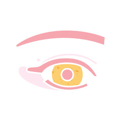 Isolated vector icon of beautiful female eye
