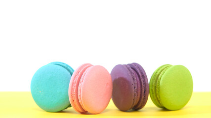 Sweet and colourful french macaroons