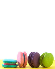 Sweet and colourful french macaroons