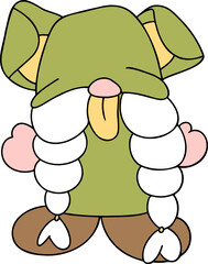 Gnome Dog illustration for web, wedsite, application, presentation, Graphics design, branding, etc.