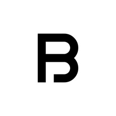 Alphabet letters monogram initials BP