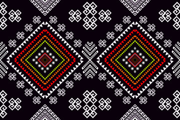 Oriental ethnic seamless pattern traditional background Design for carpet,wallpaper,clothing,wrapping,batik,fabric,Vector illustration embroidery style.