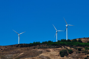 Wind turbines on the Greek island of Crete