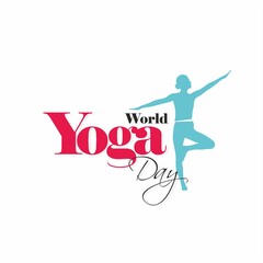 Beautiful Typography of World Yoga Day Template | International Yoga Day Banner | Illustration