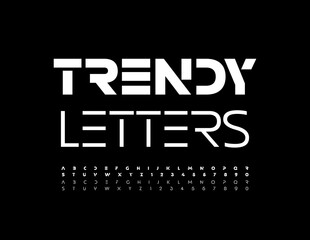 Vector Trendy Letters and Numbers. Set of Bold and Slim Alphabet. Simple creative Font
