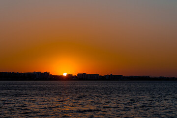  Sunset, sky, landscape view from sea
