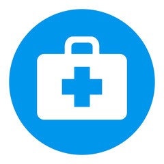 Obraz premium First aid kid vector glyph icon. Medical sign