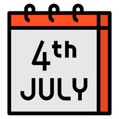 4th Of July line icon