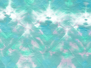 Tie Dye Print. Clean Turquoise Poster. Fantasy