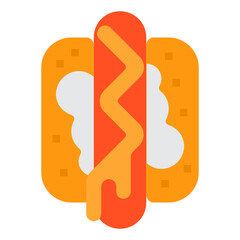 Hot Dog flat icon