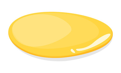 Yellow puddle vector isolated. Oil, honey, urine or gasoline liquid. Gold colored natural shape of stain. Wet spot.