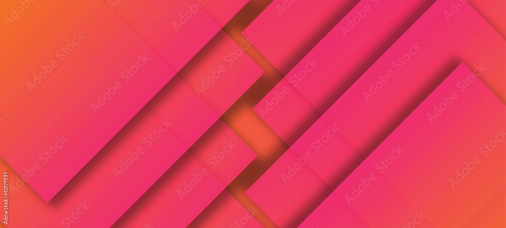 Poster abstract rectangle shape orange gradient background . abstract red background .