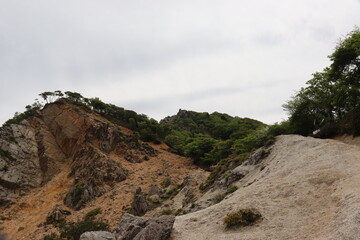 土砂崩れでより綺麗な景色になった山