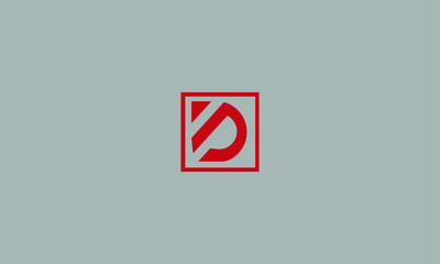 Letter D vector line logo design. Creative minimalism logotype icon symbol.