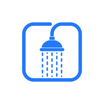 recommend clip art: Shower head with trickles water graphic icon. Douche sign isolated on white background. Shower or bathroom symbol. Vector illustration