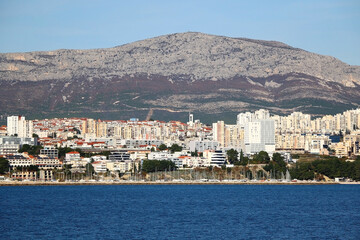Fototapeta na wymiar View of coast in Split, Croatia. Split is popular summer travel destination.